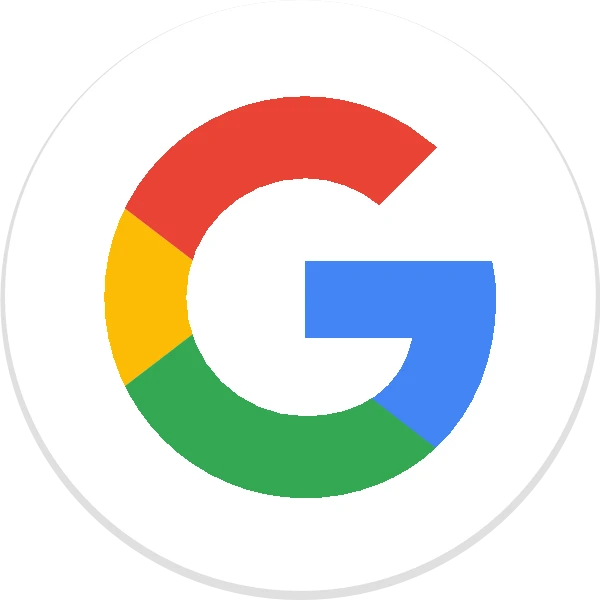 Kolorowy, wielobarwny symbol litery G przedstawiony na białym tle